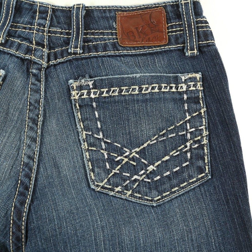 BKE Denim Harper Capri Dark Wash Stretch Jeans